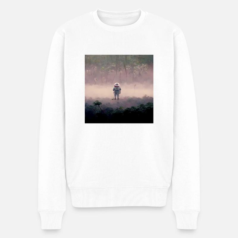 Lonely Voyager 011 - Männer Premium Bio Pullover - Weiß