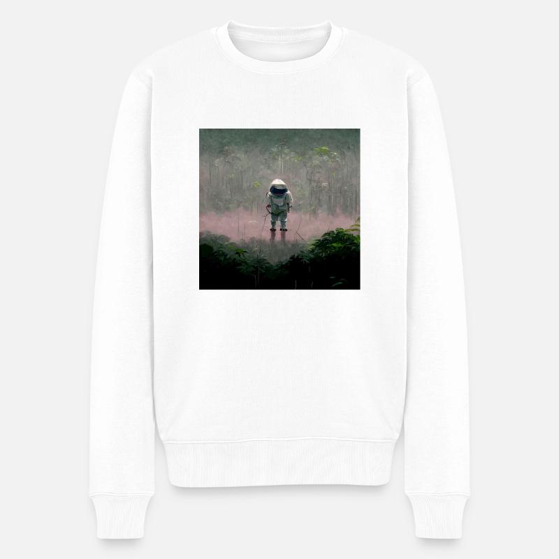 Lonely Voyager 039 - Männer Premium Bio Pullover - Weiß