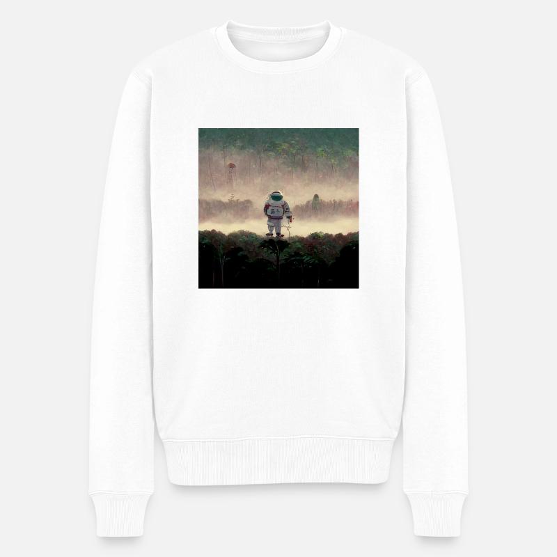 Lonely Voyager 050 - Männer Premium Bio Pullover - Weiß