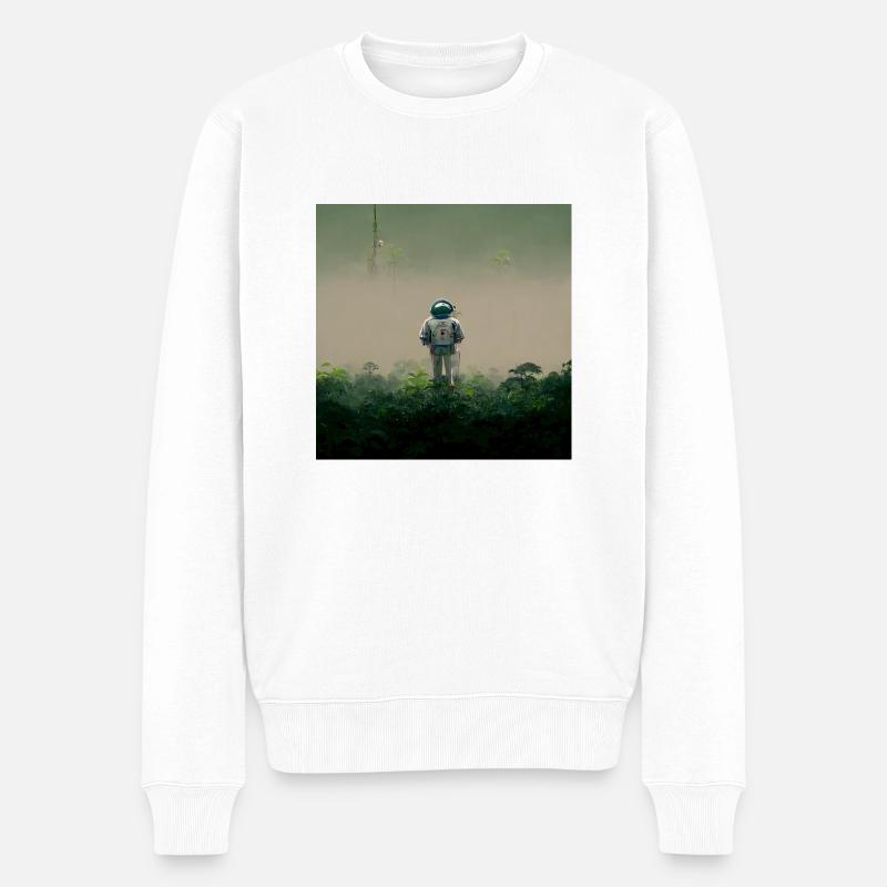 Lonely Voyager 059 - Männer Premium Bio Pullover - Weiß