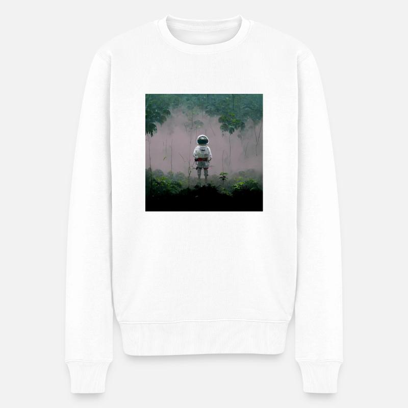 Lonely Voyager 079 - Männer Premium Bio Pullover - Weiß