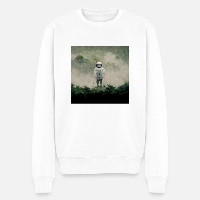Lonely Voyager 043 - Männer Premium Bio Pullover - Weiß
