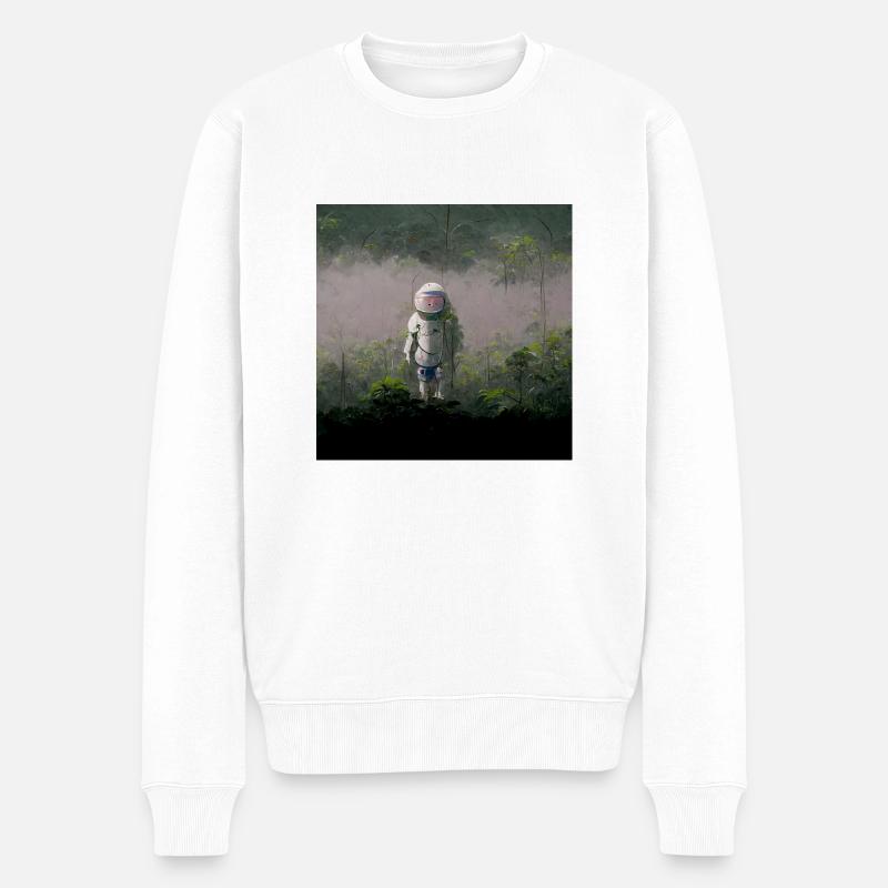 Lonely Voyager 061 - Männer Premium Bio Pullover - Weiß