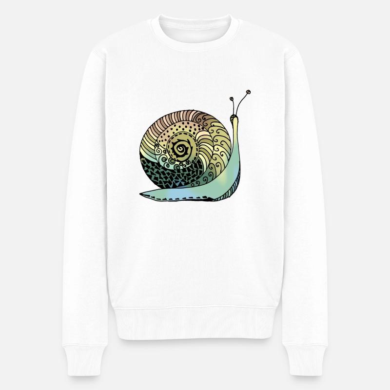 Escargot - Pull Premium bio Homme - blanc