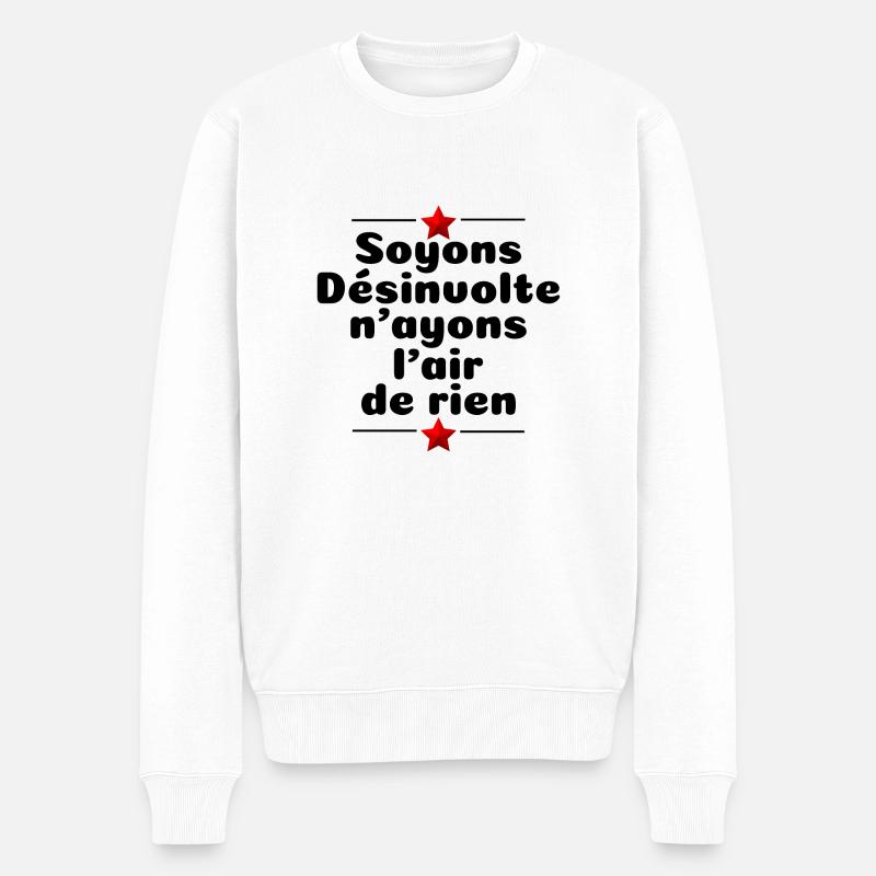 l'air de rien!! - Pull Premium bio Homme - blanc