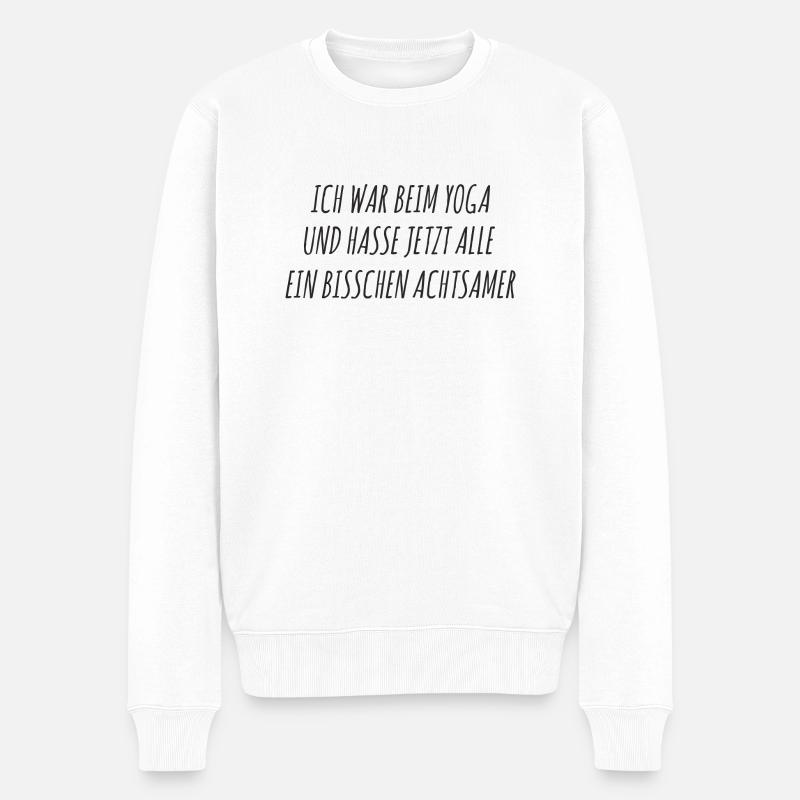 Yoga Meister - Männer Premium Bio Pullover - Weiß