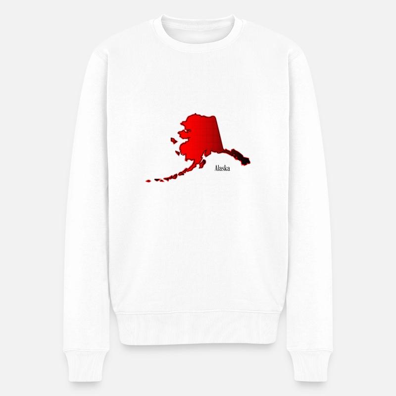 Alaska im Halbton - Männer Premium Bio Pullover - Weiß