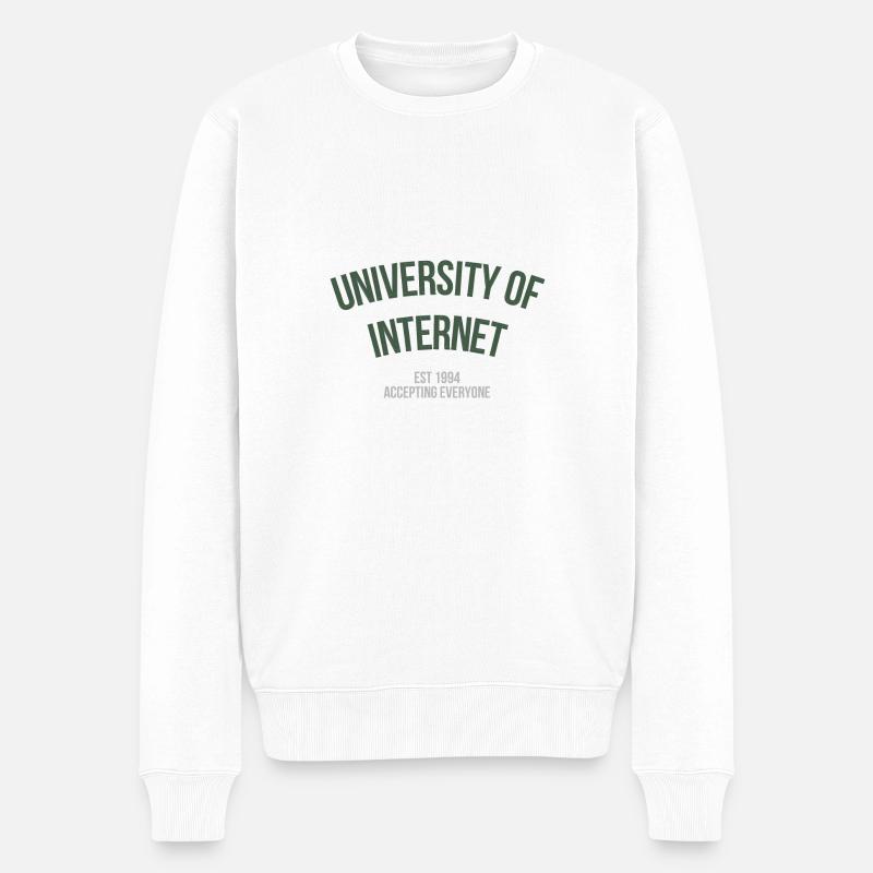 Université d’Internet. - Pull Premium bio Homme - blanc