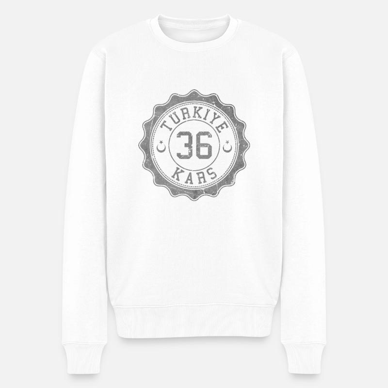 Kars - Männer Premium Bio Pullover - Weiß