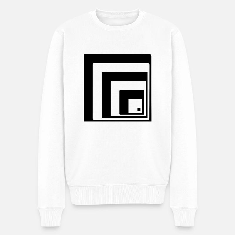 Pyramid or Pathway - Männer Premium Bio Pullover - Weiß