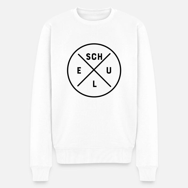 Schule - Männer Premium Bio Pullover - Weiß