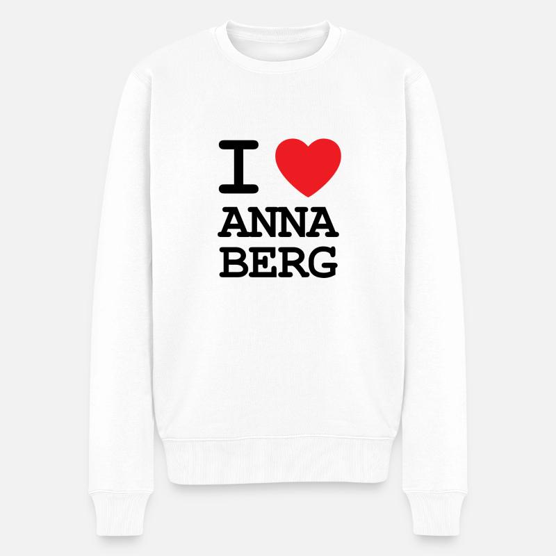 J’aime Annaberg - Ich liebe Annaberg - Pull Premium bio Homme - blanc