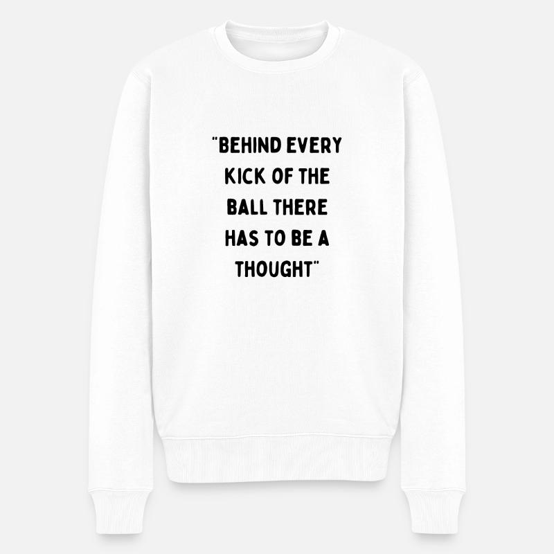 Fußball Zitate - Männer Premium Bio Pullover - Weiß