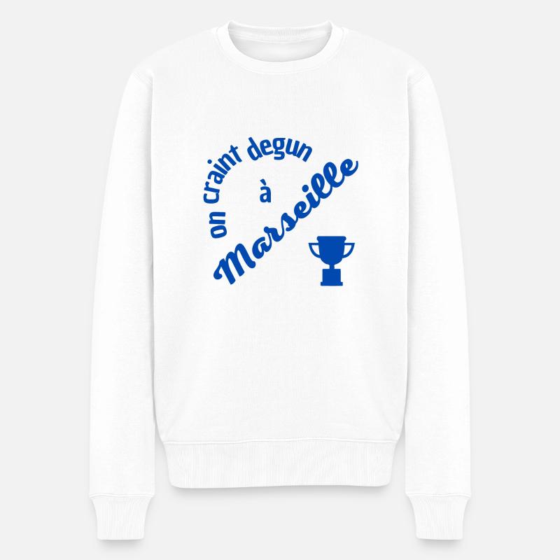 On craint dégun à Marseille - Pull Premium bio Homme - blanc