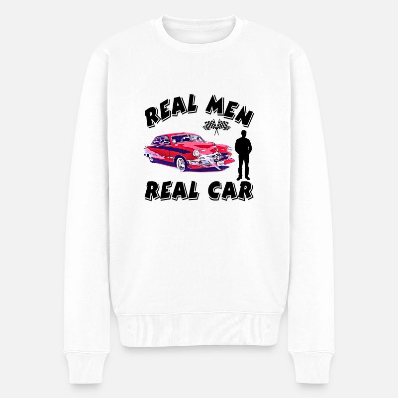 Auto - Männer Premium Bio Pullover - Weiß