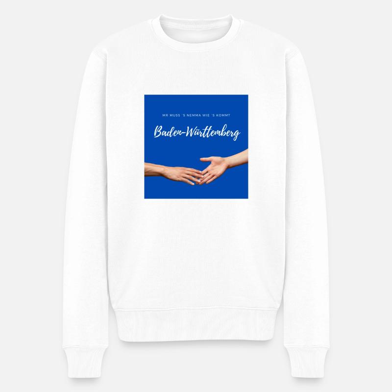 Baden-Württemberg - Männer Premium Bio Pullover - Weiß