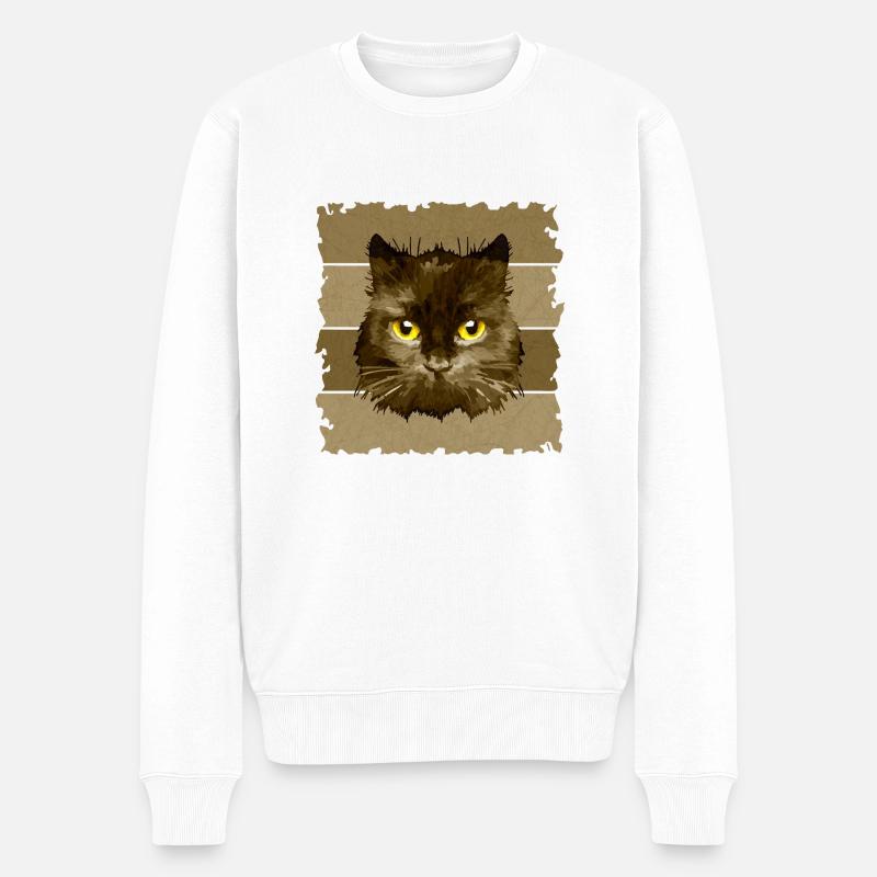 Chat - Pull Premium bio Homme - blanc