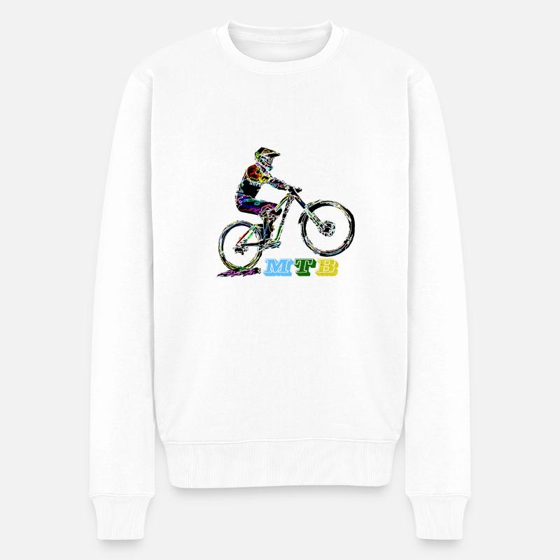 mtb vtt descente - Pull Premium bio Homme - blanc