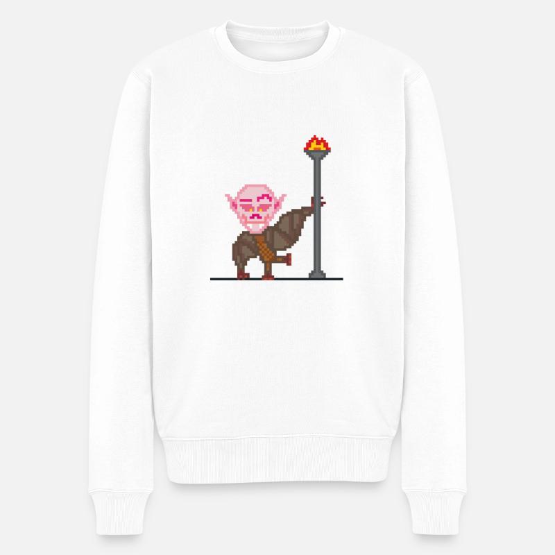 VAXEL - Männer Premium Bio Pullover - Weiß