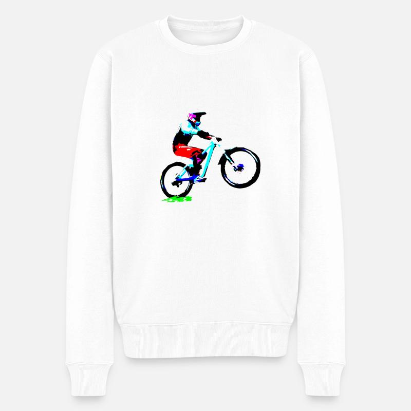 mtb downhill - Pull Premium bio Homme - blanc