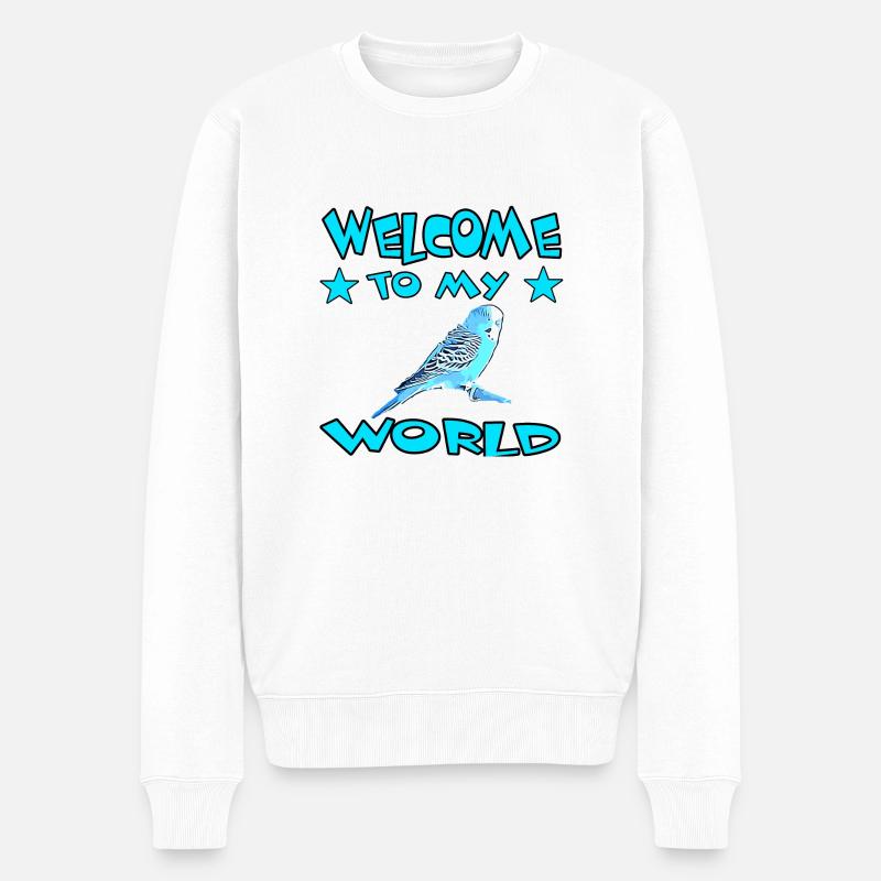 Perruche ondulée - Pull Premium bio Homme - blanc