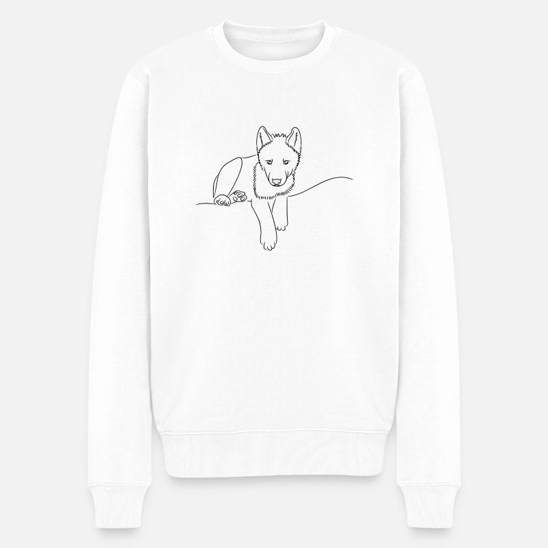Loup - Pull Premium bio Homme - blanc