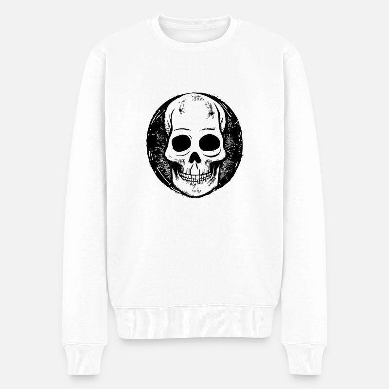 Illustration de conception de crâne - Pull Premium bio Homme - blanc