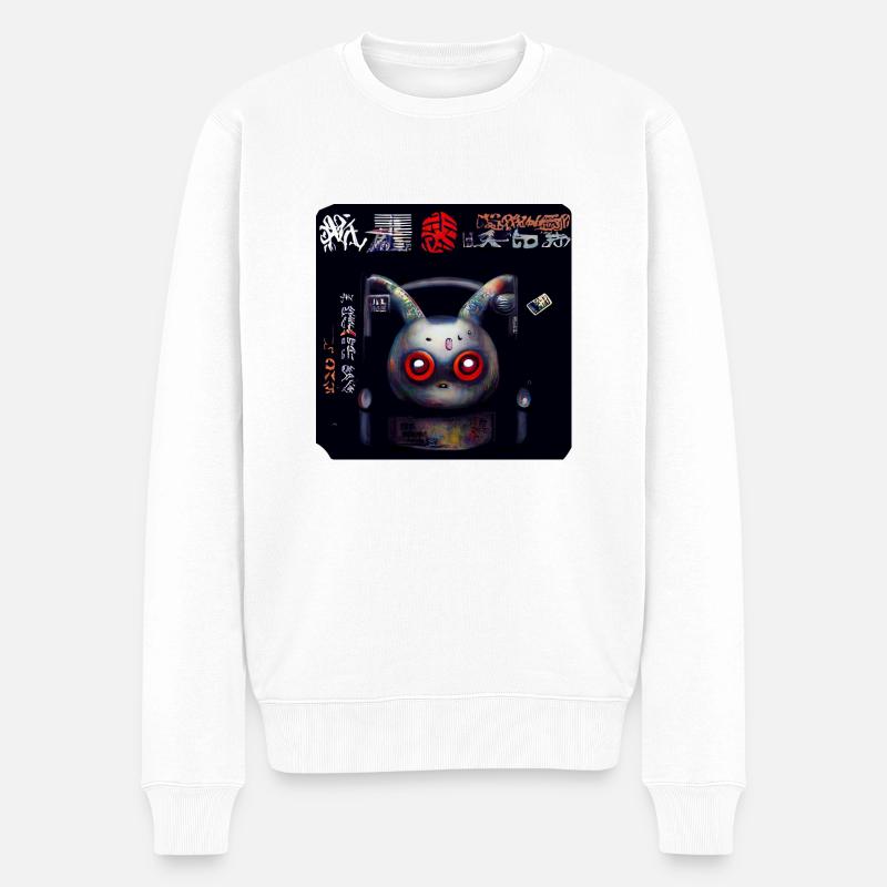 Zeichen - Männer Premium Bio Pullover - Weiß
