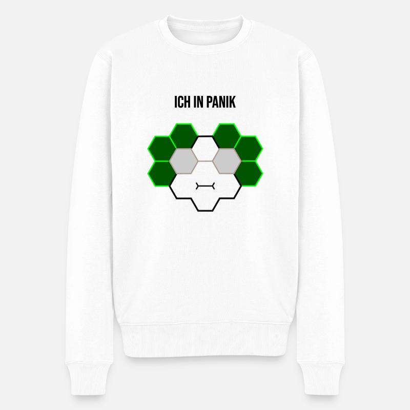Ich in Panik - Männer Premium Bio Pullover - Weiß