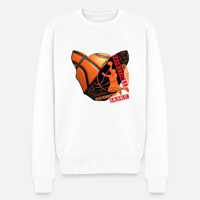 basketball - Männer Premium Bio Pullover - Weiß