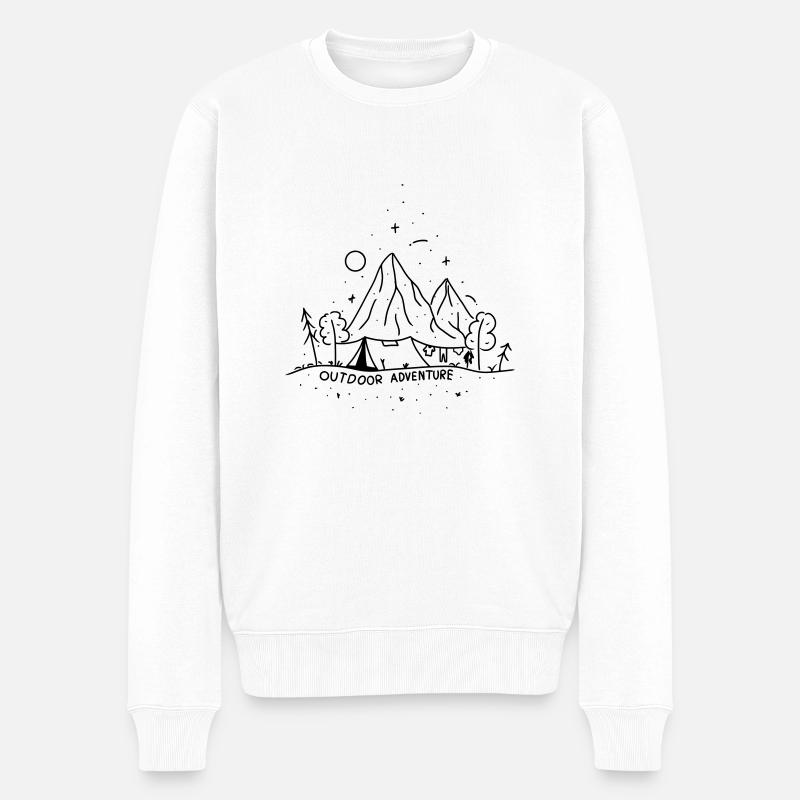 Outdoor adventure - Männer Premium Bio Pullover - Weiß