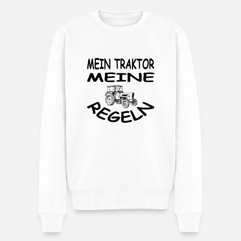 Traktor - Männer Premium Bio Pullover - Weiß