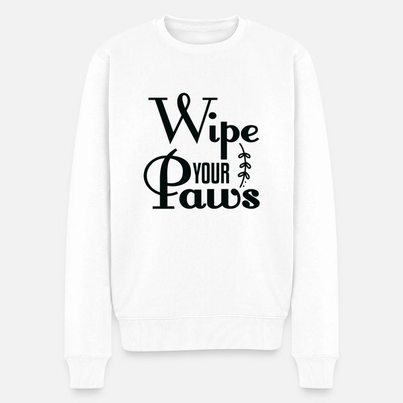 Essuyez vos pattes - Pull Premium bio Homme - blanc