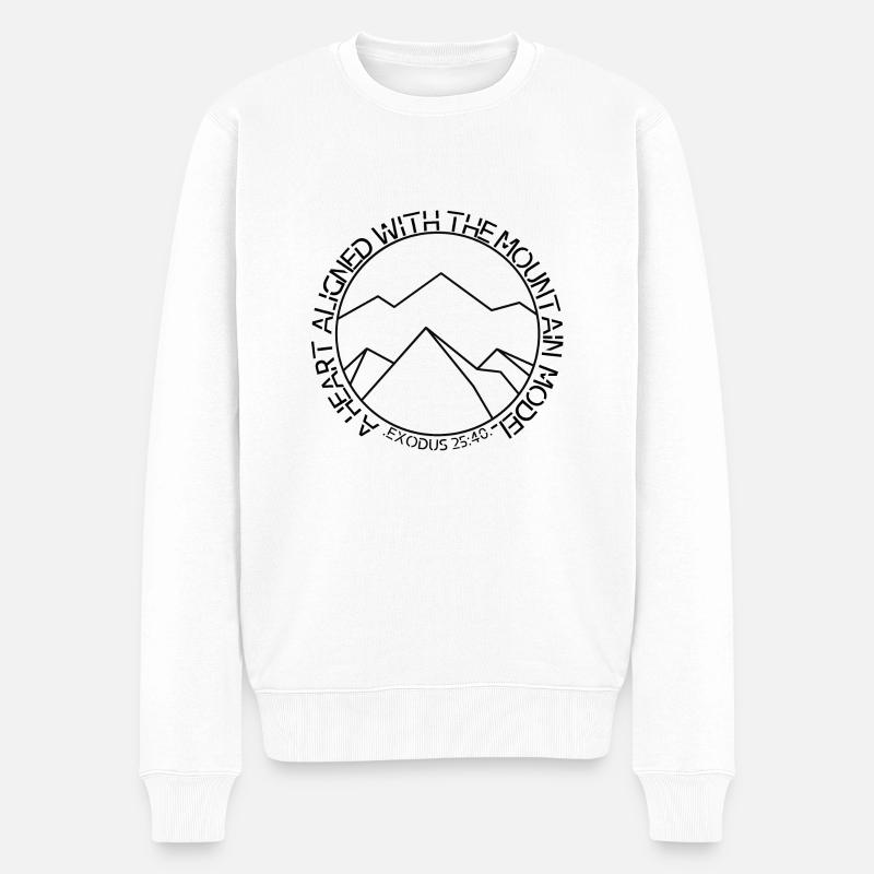 Un cœur aligné Ex/25:40 - Pull Premium bio Homme - blanc