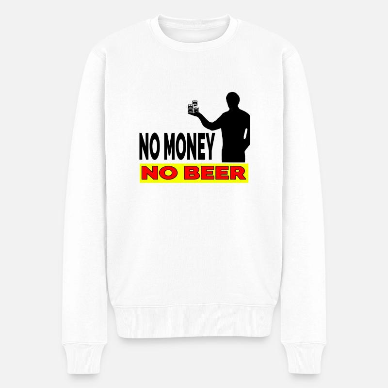 Bier - Männer Premium Bio Pullover - Weiß