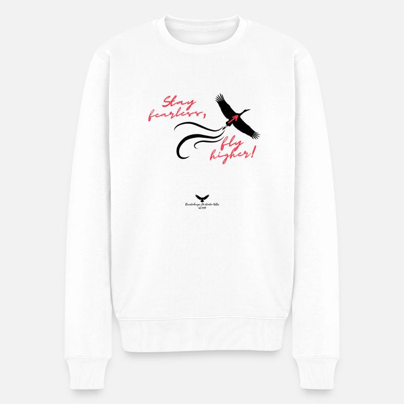 Spreewald Stork Highflyer - Pull Premium bio Homme - blanc