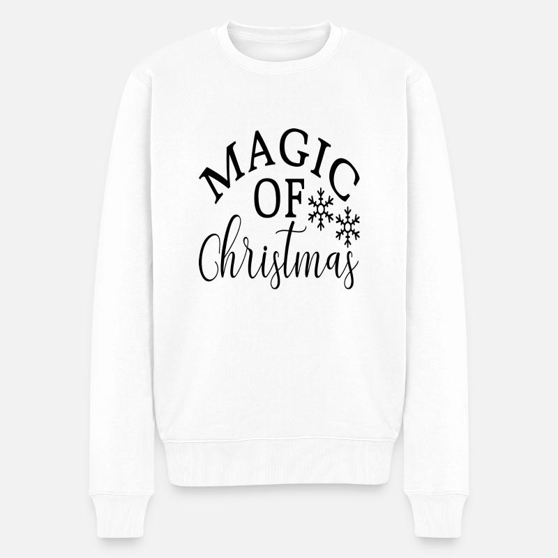 Magic of Christmas - Männer Premium Bio Pullover - Weiß