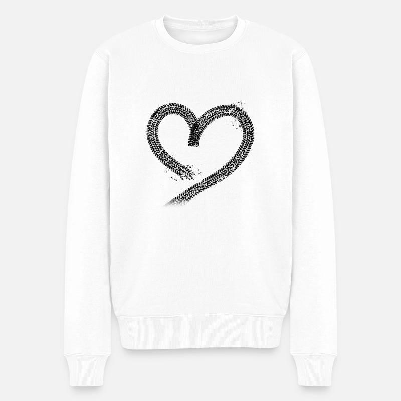 Chenilles de pneus - Pull Premium bio Homme - blanc