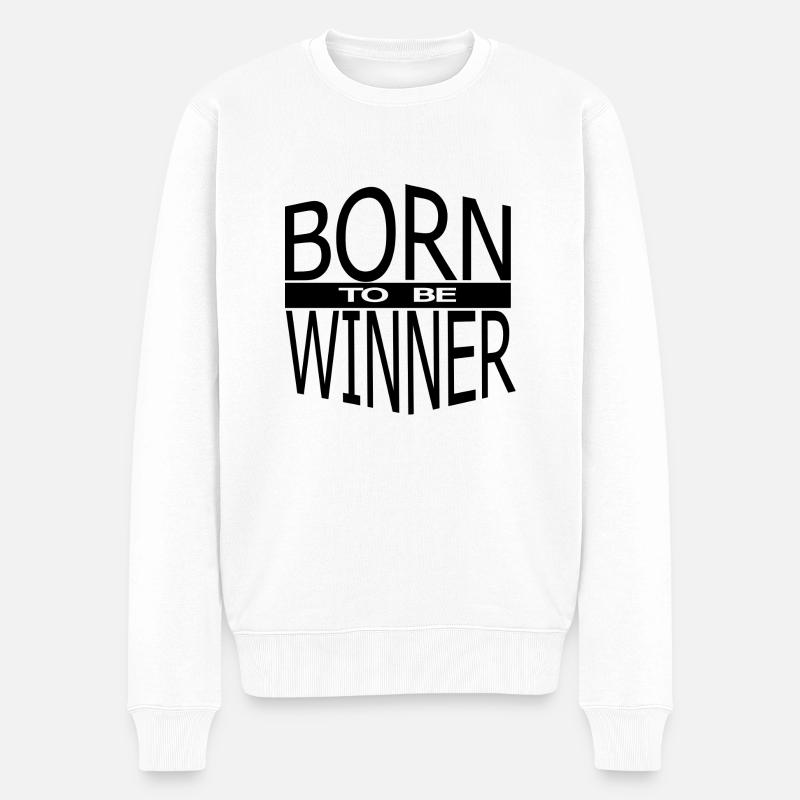 Né pour être gagnant - Pull Premium bio Homme - blanc