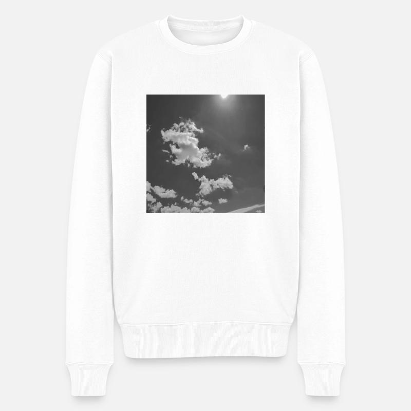 Wolken ByRino - Männer Premium Bio Pullover - Weiß
