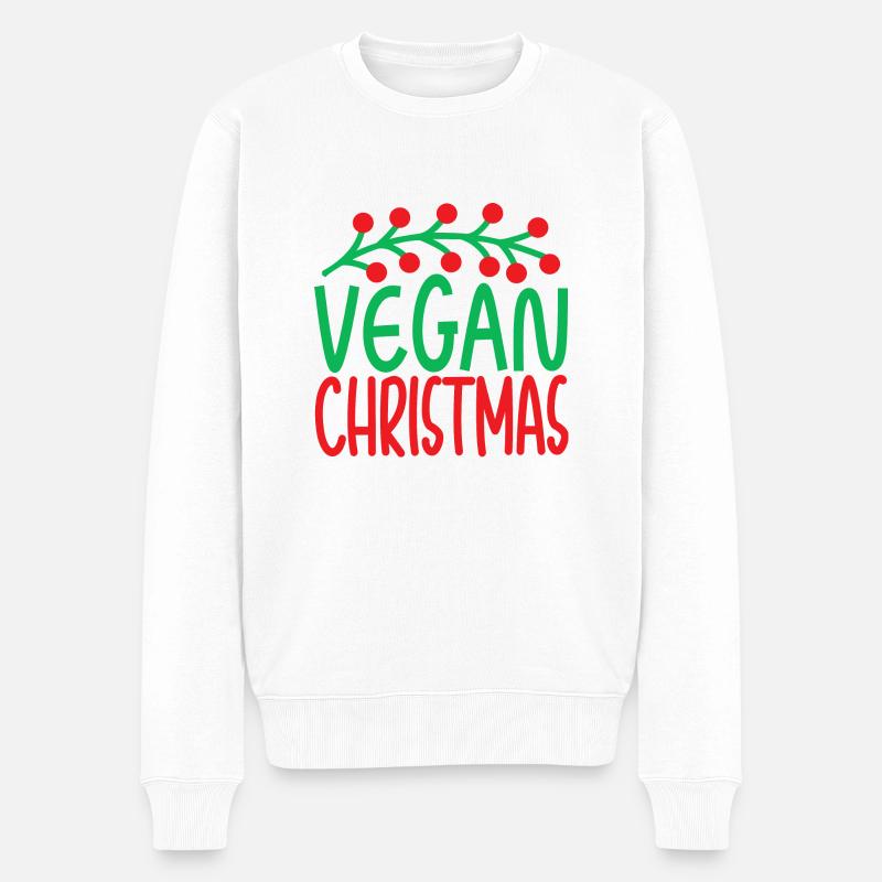 Noël végétalien - Pull Premium bio Homme - blanc