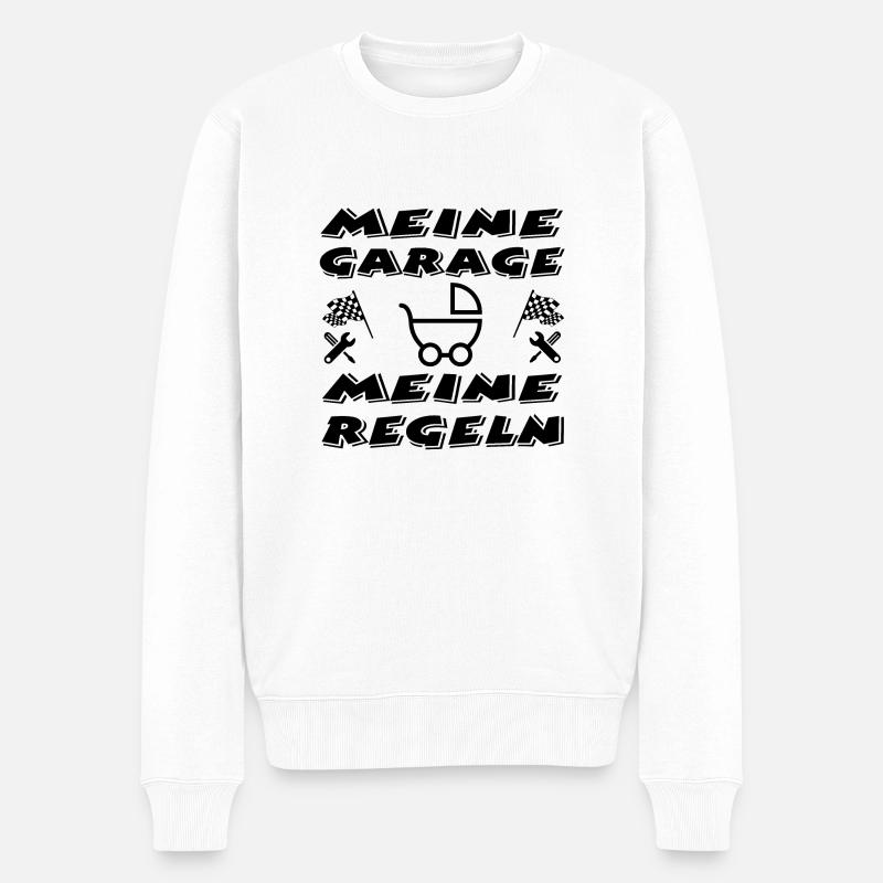 Garage - Männer Premium Bio Pullover - Weiß