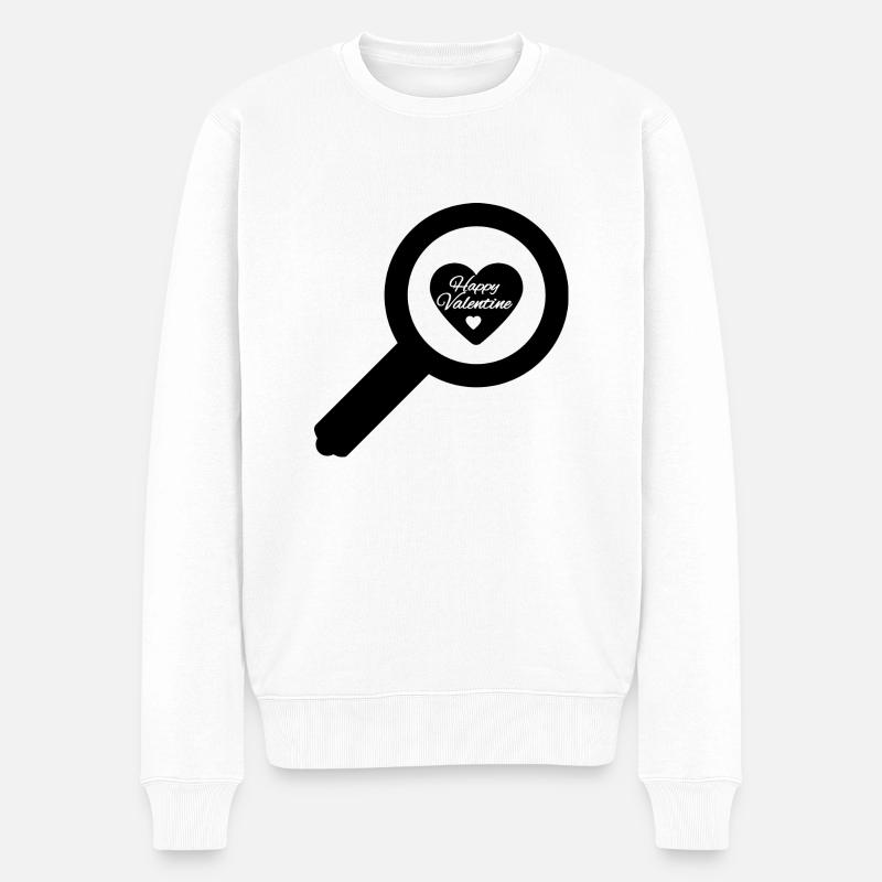 L’AMOUR, C’EST LA VIE - Pull Premium bio Homme - blanc