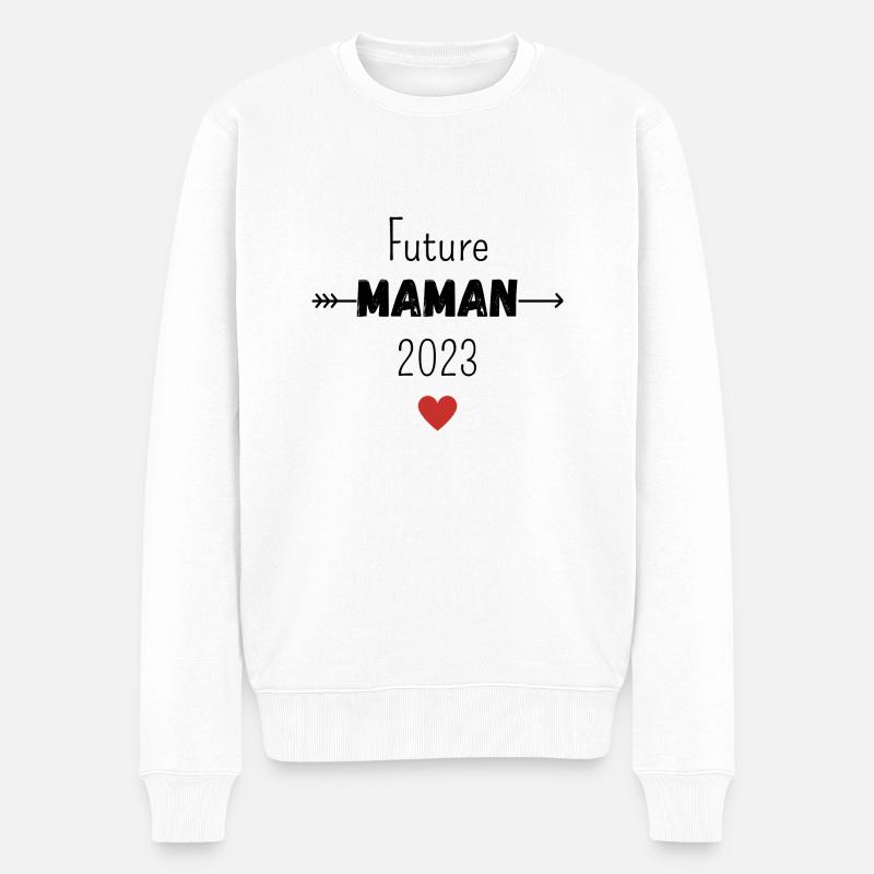 Future maman 2023 - Pull Premium bio Homme - blanc