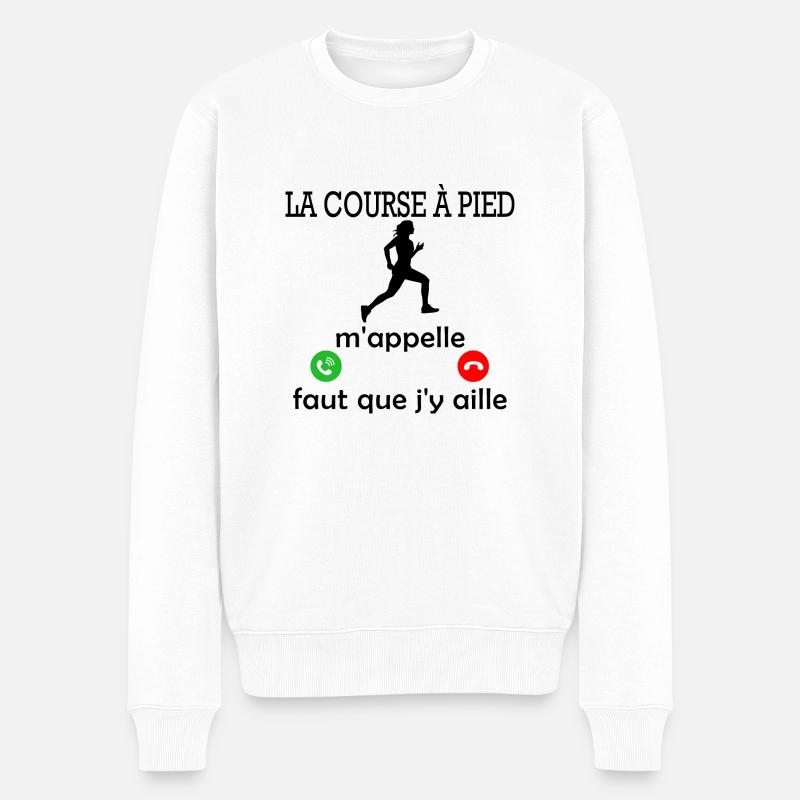 la course à pied m appelle - Pull Premium bio Homme - blanc