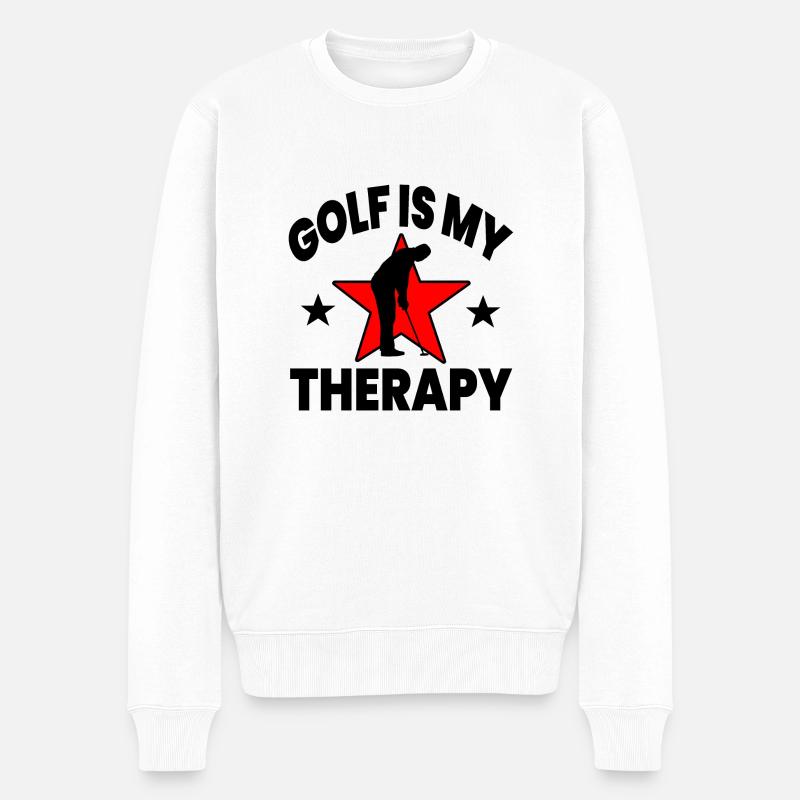 Golf - Männer Premium Bio Pullover - Weiß