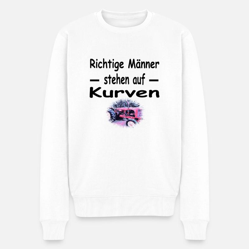 Traktor - Männer Premium Bio Pullover - Weiß