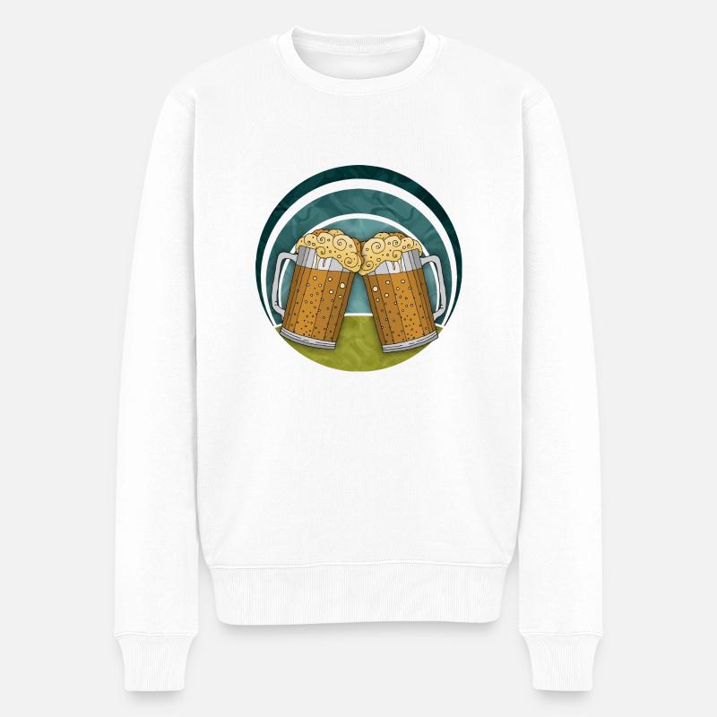 Pints - Männer Premium Bio Pullover - Weiß