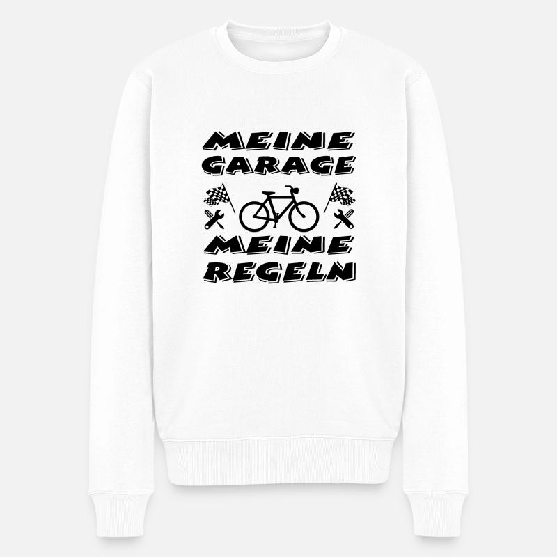 Garage - Männer Premium Bio Pullover - Weiß