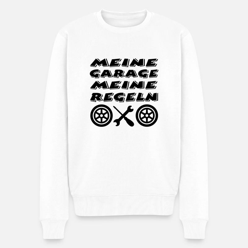 Garage - Männer Premium Bio Pullover - Weiß